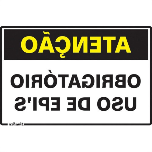 Placa Sinalizacao Poliestireno 20X30 ''Atencao Obrigatorio O Uso De Epis'' 250Bt Placa Sinalizacao Poliestireno 20X30 ''Atencao Obrigatorio O Uso De Epis'' 250Bt