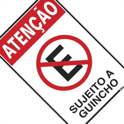 Placa Sinalizacao Poliestireno 20X30 ''Proibido Estacionar Sujeito A Guincho'' 250By Placa Sinalizacao Poliestireno 20X30 ''Proibido Estacionar Sujeito A Guincho'' 250By