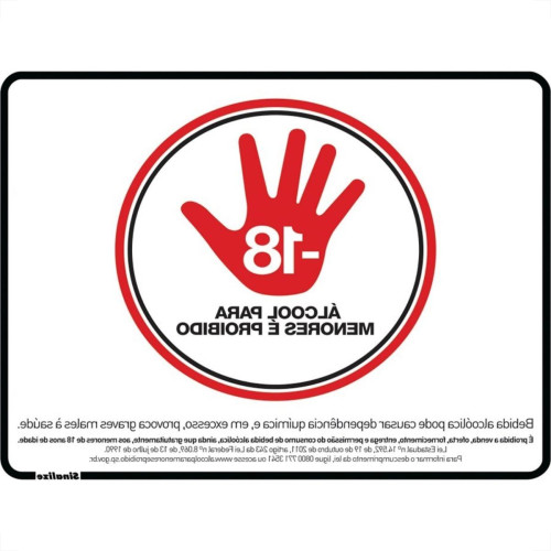 Placa Sinalizacao Poliestireno 20X25 ''Alcool Para Menores É Proibido'' 290Sp Placa Sinalizacao Poliestireno 20X25 ''Alcool Para Menores É Proibido'' 290Sp