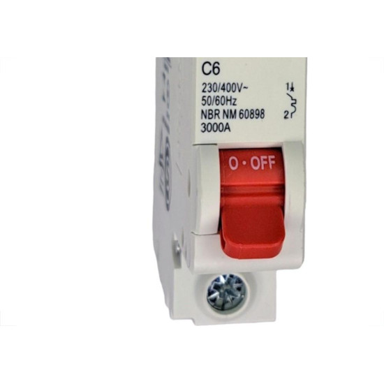 Kit C/3 - Disjuntor Steck Din Unipolar 06A   Sdd61C06