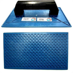 Desempenadeira Pvc Giraldi 16X28 Corrugada Azul 