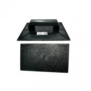 Desempenadeira Pvc Giraldi 18X30 Corrugada Preta 