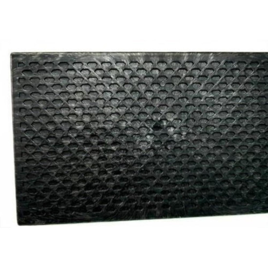 Desempenadeira Pvc Giraldi 18X30 Corrugada Preta 