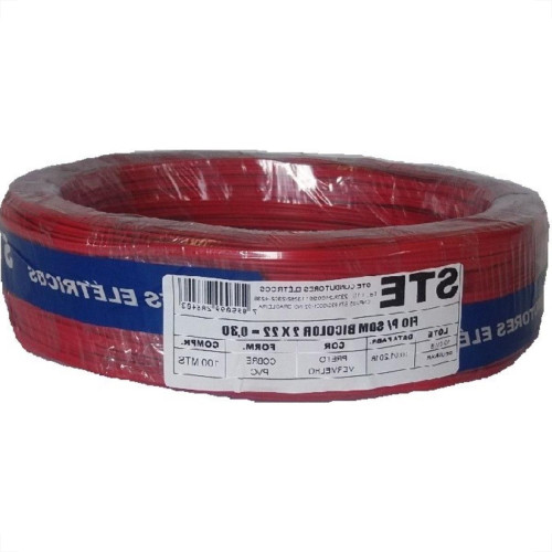 Fio Som Bicolor Ste 0,30Mm 2X22 Pr 701 Fio Som Bicolor Ste 0,30Mm 2X22 Pr 701