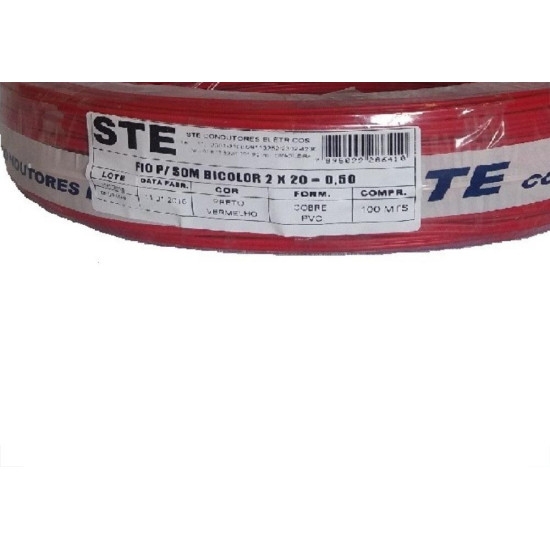 Fio Som Bicolor Ste 0,50Mm 2X20 Pr 703 Fio Som Bicolor Ste 0,50Mm 2X20 Pr 703