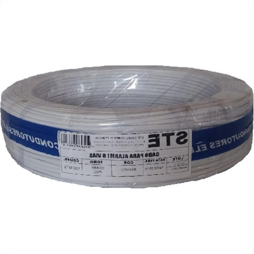 Cabo Alarme Ste 6 Vias 0,40Mm 100M 162 Pr 735 Cabo Alarme Ste 6 Vias 0,40Mm 100M 162 Pr 735
