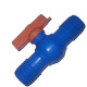 Registro Esfera Pvc Plasbohn Azul Uniao Dentada 3/4'' 3527 - Kit C/5 Registro Esfera Pvc Plasbohn Azul Uniao Dentada 3/4'' 3527 - Kit C/5