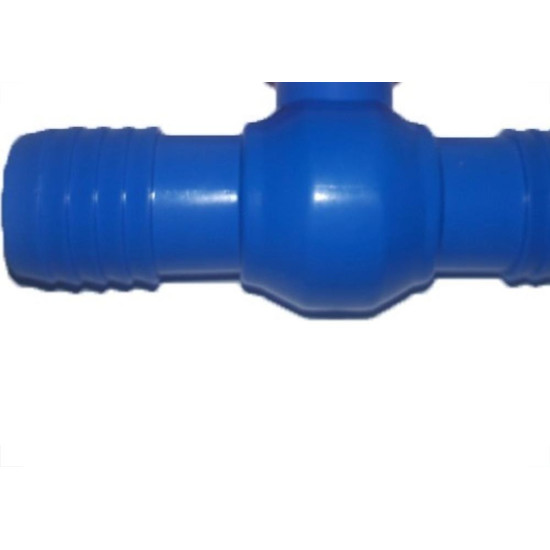 Registro Esfera Pvc Plasbohn Azul Uniao Dentada 3/4'' 3527 - Kit C/5 Registro Esfera Pvc Plasbohn Azul Uniao Dentada 3/4'' 3527 - Kit C/5