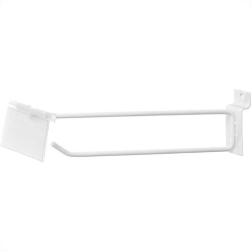 Gancho Painel Ms Com Porta Preco Branco 4,5Mmx15Cm 13548 - Kit C/10 Gancho Painel Ms Com Porta Preco Branco 4,5Mmx15Cm 13548 - Kit C/10