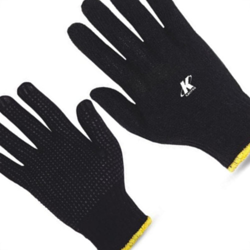 Luva Malha Kalipso Preta Trico Pigmentado Preto Par - Kit C/12 Luva Malha Kalipso Preta Trico Pigmentado Preto Par - Kit C/12