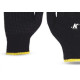 Luva Malha Kalipso Preta Trico Pigmentado Preto Par - Kit C/12 Luva Malha Kalipso Preta Trico Pigmentado Preto Par - Kit C/12