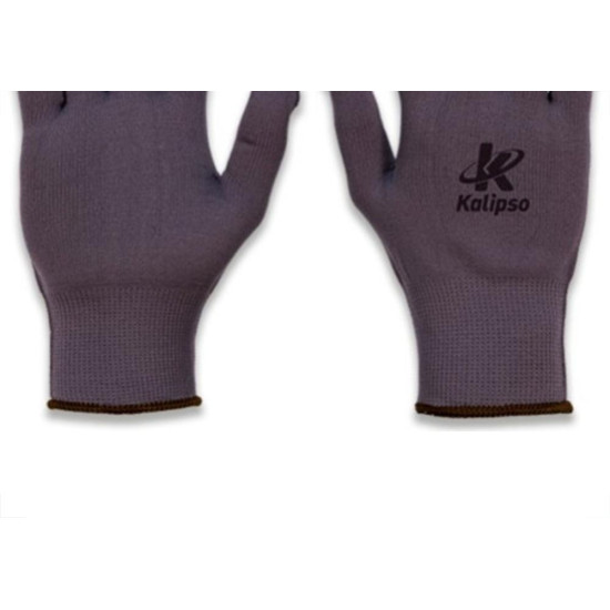Luva Helanca Kalipso Nylon Cinza - Kit C/12 Luva Helanca Kalipso Nylon Cinza - Kit C/12