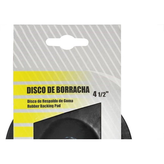 Disco Borracha Roma 4.1/2'' Para Esmerilhadeira Furo 5/8'' 7020 5