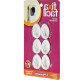 Gancho Adesivo Primafer Branco Plastico 0,5 1Kg 6 Pecas Pequeno 2501