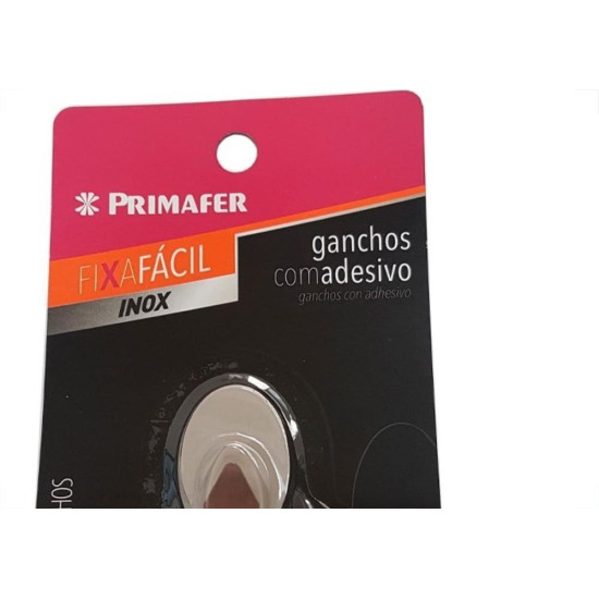 Gancho Adesivo Primafer Branco Inox 0,7 1Kg 3Pecas Pequeno Pr2591 Gancho Adesivo Primafer Branco Inox 0,7 1Kg 3Pecas Pequeno Pr2591