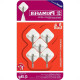 Gancho Adesivo Primafer Branco Plastico/Metal 0,3 1Kg 5 Pecas Losango Pr2561
