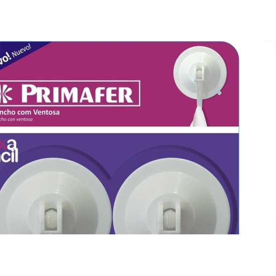 Gancho Ventosa Primafer Pastico 0,3 1Kg 2Pecas Pr2583 Gancho Ventosa Primafer Pastico 0,3 1Kg 2Pecas Pr2583