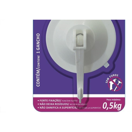 Gancho Ventosa Primafer Pastico 0,5 1Kg 1Pecas Pr2584