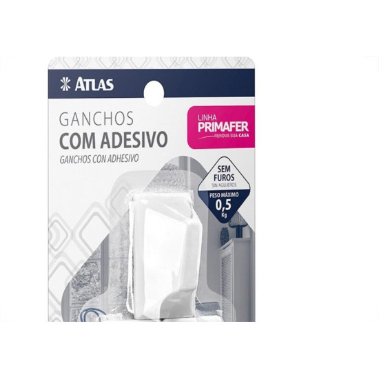 Gancho Adesivo Primafer Branco Plastico 0,5 1Kg 3Pecas Medio Pr2509 Gancho Adesivo Primafer Branco Plastico 0,5 1Kg 3Pecas Medio Pr2509