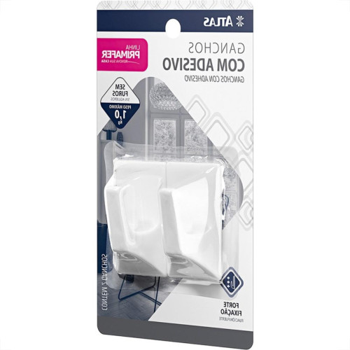Gancho Adesivo Primafer Branco Plastico 0,1 1Kg 2Pecas Grande Pr2510 Gancho Adesivo Primafer Branco Plastico 0,1 1Kg 2Pecas Grande Pr2510