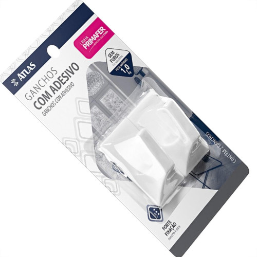 Gancho Adesivo Primafer Branco Plastico 0,1 1Kg 2Pecas Grande Pr2510 Gancho Adesivo Primafer Branco Plastico 0,1 1Kg 2Pecas Grande Pr2510