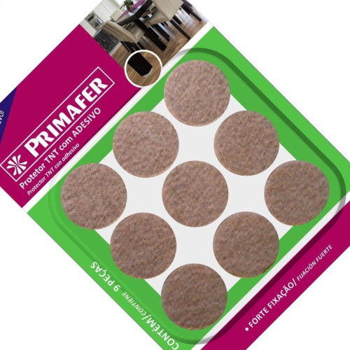 Protetor Adesivo Primafer Feltro Redondo Pequeno 09Pecas Pr2135