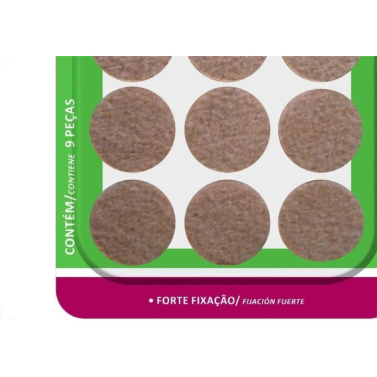 Protetor Adesivo Primafer Feltro Redondo Pequeno 09Pecas Pr2135
