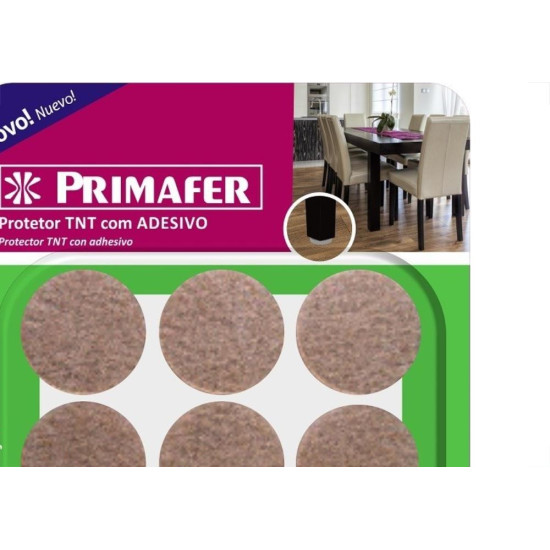 Protetor Adesivo Primafer Feltro Redondo Pequeno 09Pecas Pr2135