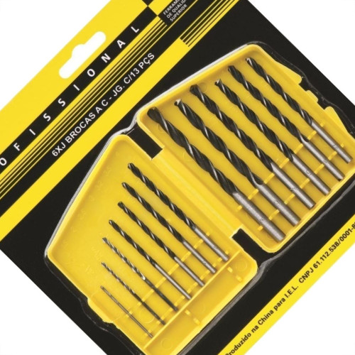 Broca Aco Carbono Eda 1.5 A 5/32'' Kit Com 13 6Xj 6Xj Broca Aco Carbono Eda 1.5 A 5/32'' Kit Com 13 6Xj 6Xj