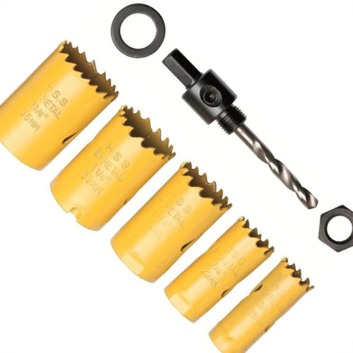 Serra Copo Multiuso Eda Bimetal 3/4'' A 1.3/8'' Com 7 Pecas 9Jp Serra Copo Multiuso Eda Bimetal 3/4'' A 1.3/8'' Com 7 Pecas 9Jp