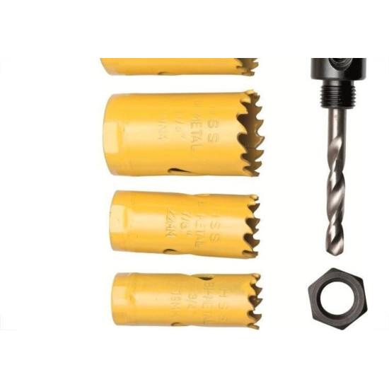 Serra Copo Multiuso Eda Bimetal 3/4'' A 1.3/8'' Com 7 Pecas 9Jp Serra Copo Multiuso Eda Bimetal 3/4'' A 1.3/8'' Com 7 Pecas 9Jp