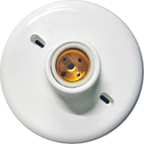 Plafonier Pvc Elite Branco Redondo Soquete Porcelana E27 1028 Plafonier Pvc Elite Branco Redondo Soquete Porcelana E27 1028