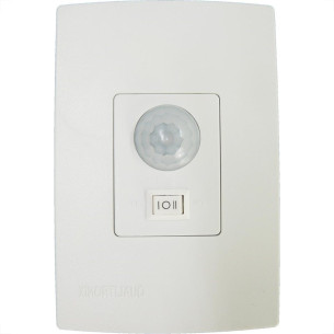 Sensor Qualitronix Parede Embutir Foto 180° Com Chave Branco Qi6M