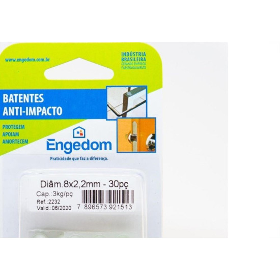 Protetor Adesivo Engedom Redondo 08X2,2Mm 30Pecas 2232
