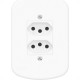 Conjunto Fame 4X2 Branco Com Placa 2Tomada 20A 