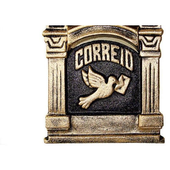 Caixa Carta Real Aluminio''Casinha''N12 Ouro Pequena 32 Caixa Carta Real Aluminio''Casinha''N12 Ouro Pequena 32