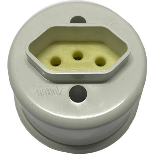 Tomada Externa Voltec 2 Polos +Terra 10A Branca V418.1 - Kit C/30  Tomada Externa Voltec 2 Polos +Terra 10A Branca V418.1 - Kit C/30