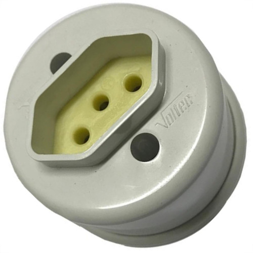 Tomada Externa Voltec 2 Polos +Terra 10A Branca V418.1 - Kit C/30  Tomada Externa Voltec 2 Polos +Terra 10A Branca V418.1 - Kit C/30