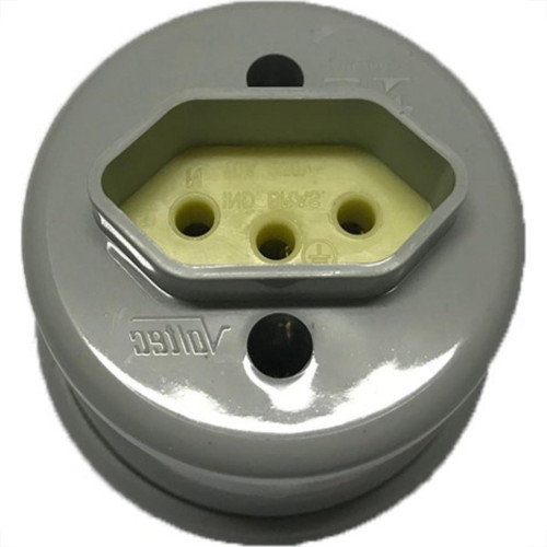 Tomada Externa Voltec 2 Polos +Terra 10A Cinza V418.2 - Kit C/30  Tomada Externa Voltec 2 Polos +Terra 10A Cinza V418.2 - Kit C/30