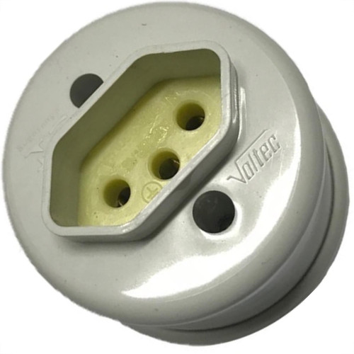 Tomada Externa Voltec 2 Polos +Terra 20A Branca V419.1 - Kit C/30 Tomada Externa Voltec 2 Polos +Terra 20A Branca V419.1 - Kit C/30