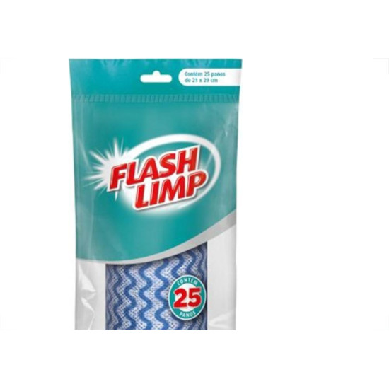 Pano Limpeza Flashlimp Mult Azul Rolo Com 25Pecas Flp4571 Pano Limpeza Flashlimp Mult Azul Rolo Com 25Pecas Flp4571