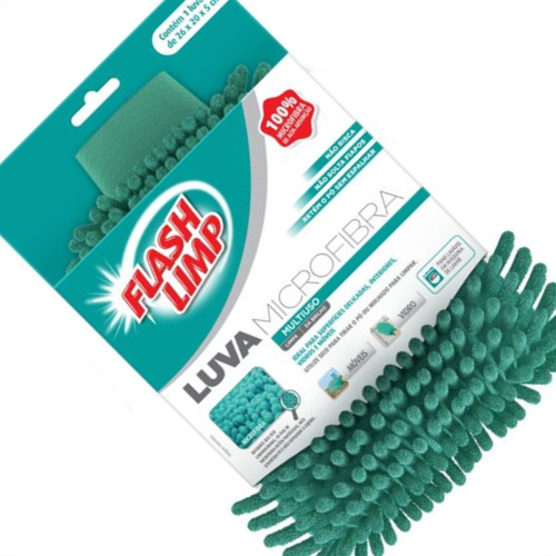 Luva Microfibra Flashlimp Multiuso Flp6681 Luva Microfibra Flashlimp Multiuso Flp6681