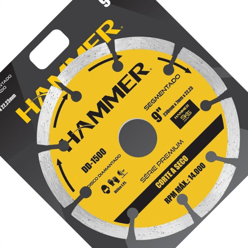 Disco Diamantado Hammer Segmentado 230Mm Seco Gydd1500 Disco Diamantado Hammer Segmentado 230Mm Seco Gydd1500