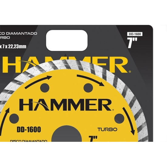 Disco Diamantado Hammer Turbo 180Mm Seco Gydd1600