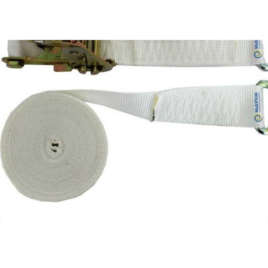 Cinta Para Carga Multifitas Com Catraca 1,5Toneladas Branca 50Mmx9M ''J'' 1Peca Cinta Para Carga Multifitas Com Catraca 1,5Toneladas Branca 50Mmx9M ''J'' 1Peca