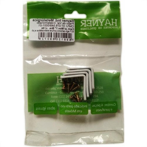 Cantoneira Moveis Hayner Branca 1'' 04Pecas 93652 Cantoneira Moveis Hayner Branca 1'' 04Pecas 93652