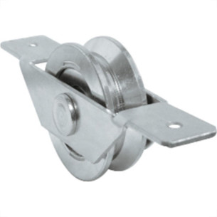 Roldana ''V'' Detoni Com Suporte Aberto+Rolamento 2.1/2'' - Kit C/2