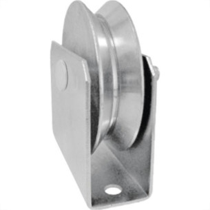 Roldana ''V'' Detoni Com Suporte Fechado+Rolamento 2.1/2'' - Kit C/2