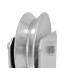Roldana Zincada ''V'' Detoni Eixo Furado 3'' Com Suporte - Kit C/2 Roldana Zincada ''V'' Detoni Eixo Furado 3'' Com Suporte - Kit C/2