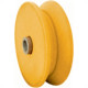 Roldana Nylon ''V'' Detoni Eixo Furado 2.1/2'' - Kit C/2